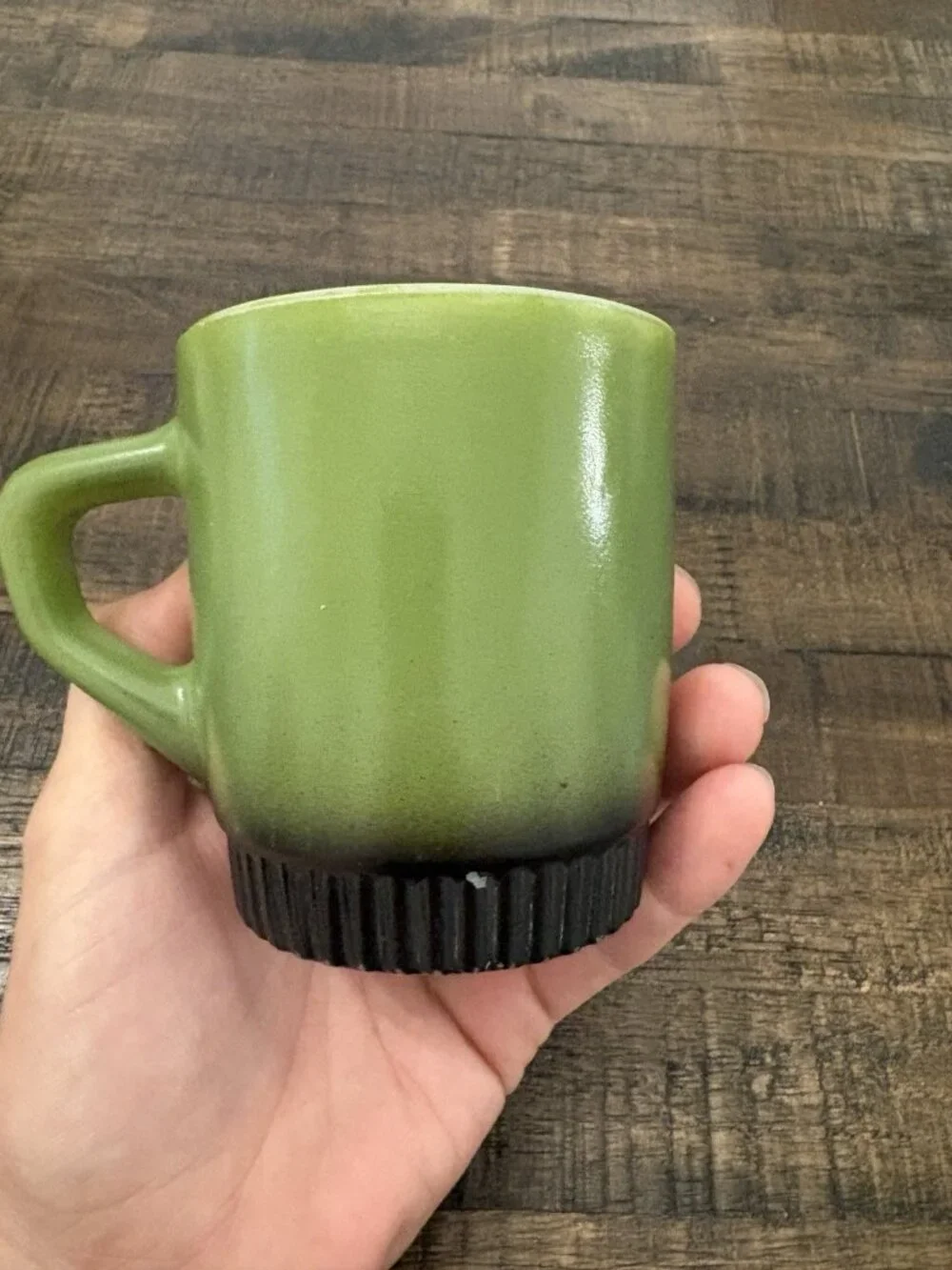 Fire King Avocado Green Coffee Mug Vintage Anchor Hocking